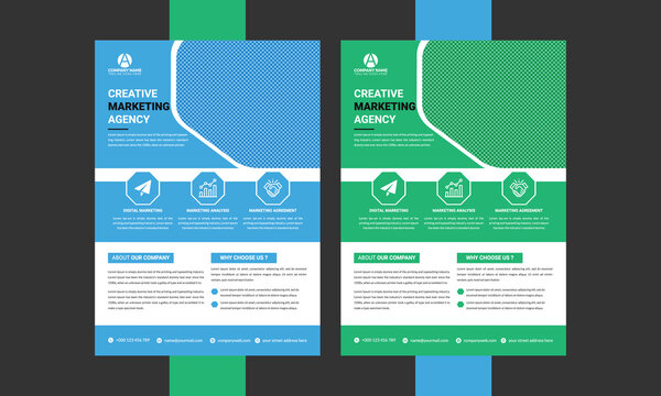 Unique Corporate Flyer Design Free Template 