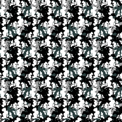 Naklejka premium black and white seamless pattern