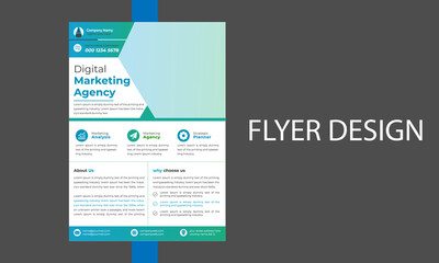 unique corporate flyer design template free