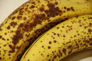 spotted banana peel closeup