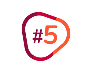 Number 5 image design, 5 logos
