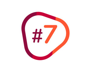 Number 7 image design, 7 logos