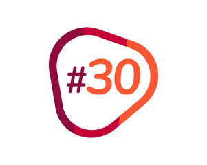 Number 30 image design, 30 logos