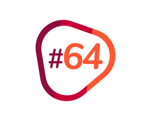 Number 64 image design, 64 logos