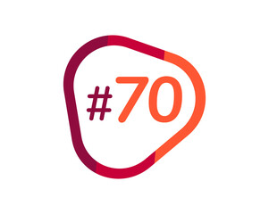 Number 70 image design, 70 logos