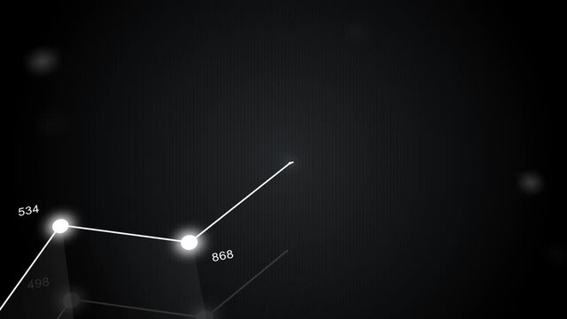 Business animation of the rising course schedule. Global data showing an increase in demand. 4K