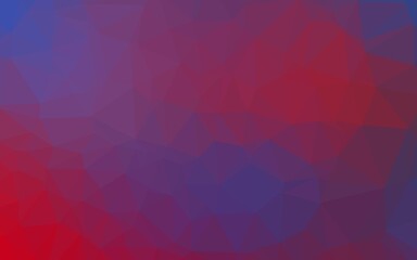 Dark Blue, Red vector polygon abstract layout.