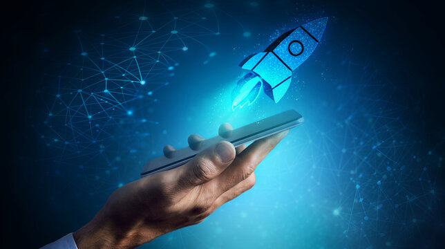 concept of fast business success.