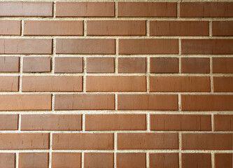 Close up of red bricks wall background.