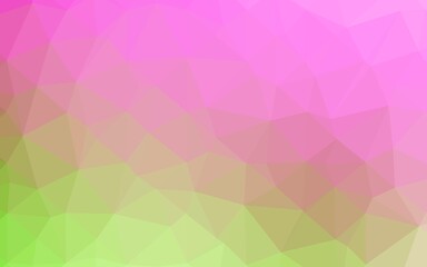 Light Pink, Green vector blurry triangle template.