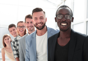 Obraz premium Portrait of creative team standing in the office