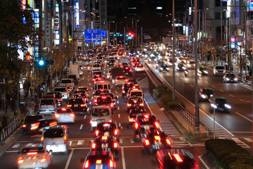 Fototapeta na wymiar 青山通りの夜景