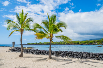 Hawaii beach at Puʻuhonua O Hōnaunau National Historical Park, Big Island