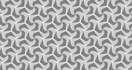 repetative abstract geometric monochrome pattern of a six sided polygon