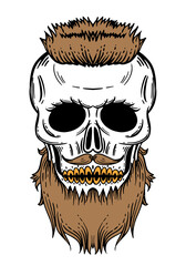 Halloween holiday ilettering in cartoon style. Use it for poster, background, card design. Vector illustration.