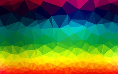 Obraz premium Dark Multicolor, Rainbow vector triangle mosaic texture.
