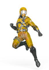 battle pilot in white background