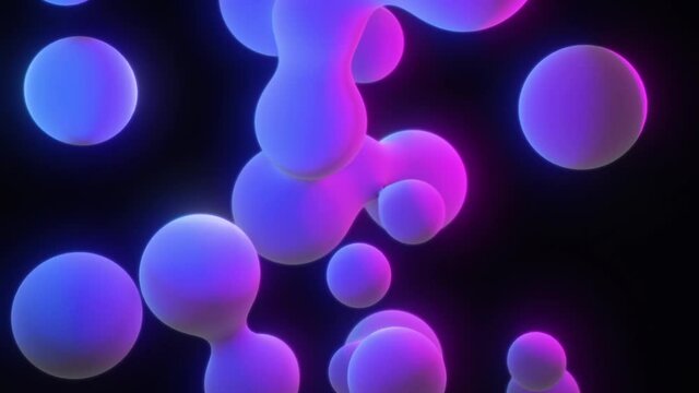 3d Abstract BiColor Metaballs Background
