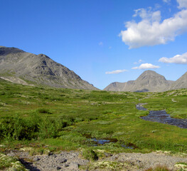 Khibiny mountains above the Arctic circle, Kola peninsula, Russia