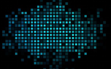 Dark BLUE vector backdrop with rectangles, squares.