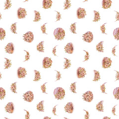 Watercolor seamless pattern with moon phases, floral bouquets, leaves, flowers. Artistic illustration for fabric, scrapbook paper, party decoration, packaging, wrapping, wallpaper