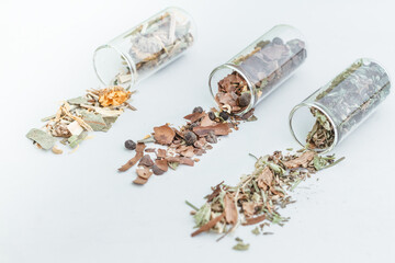 hebras de té e infusiones, frasco de vidrio detalle 