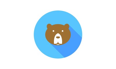 Bear head vector icon