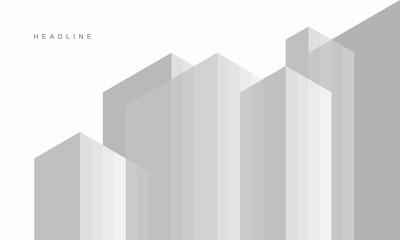 Abstract geometric technological architecture background. Vector creative design.