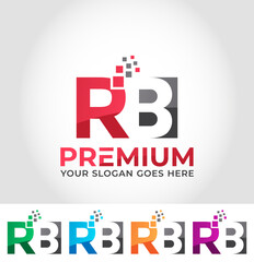 Fototapeta na wymiar RB Alphabet Logo Design Concept