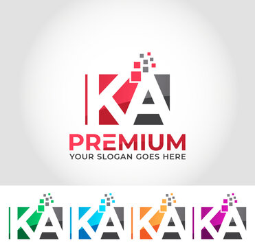 KA Alphabet Logo Design Concept
