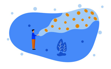 	
Money wallet and financial savings transfer UI flat illustrations with money, digital bank transaction,  and mobile payments concepts for finance management services and applications. 