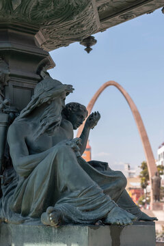 ornamental fountain in a park