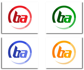 BA Alphabet Logo Design Concept