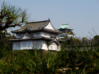 Fototapeta premium 大阪城の千貫櫓と天守閣