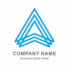 Triangle Arrow Space Business Company Vector Logo Design