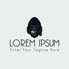 A simple and elegant Gorilla head logo design that fits your business and uses the latest Adobe illustrations.