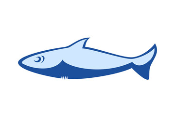 Creative design of flat fish illustration