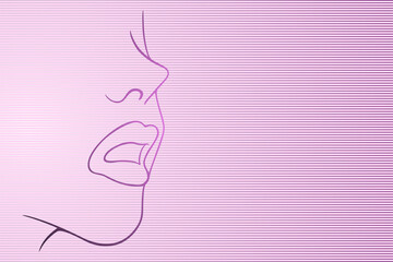 Design of woman mouth illustration
