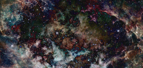 Naklejka na ściany i meble Galaxy cluster. Elements of this image furnished by NASA