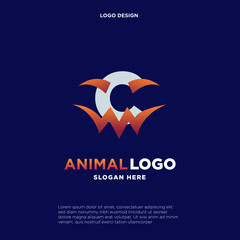 Halloween decorative style initial letter C logo template, vector logo for business and company identity