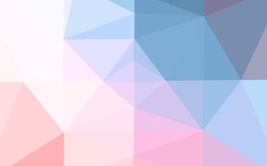 Fototapeta premium Light Blue, Red vector triangle mosaic cover.