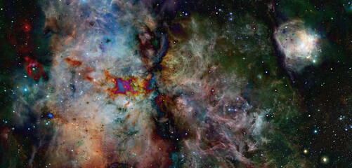 Naklejka na ściany i meble Nebula an interstellar cloud of star dust. Elements of this image furnished by NASA