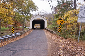 Approaching Loux Covered Bridge