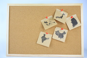 the countries between east,  south and southeast asia
