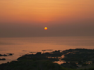 Obraz premium 七浦海岸に沈む夕陽_4