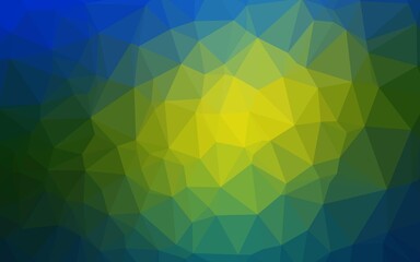 Obraz premium Dark Blue, Yellow vector polygonal pattern.