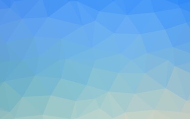 Light Blue, Green vector shining triangular pattern.