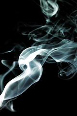Smoke move freely in the air