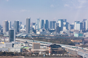 葛西臨海公園の観覧車から見た豊洲周辺のビル群