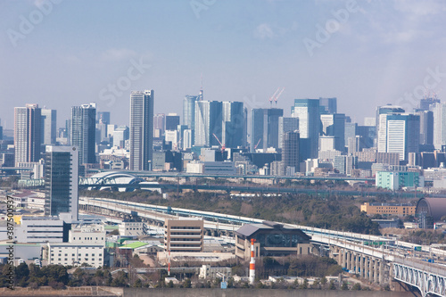 葛西臨海公園の観覧車から見た豊洲周辺のビル群 Wall Mural Paylessimages